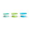 image:imageMunchkin Stay Put Suction Baby Bowls with Lids  Dishes for Babies and Toddlers SelfFeeding Bowl Set for Kids 6 Months 3 Pack BlueGreen