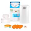 image:imageMunchkin PAIL Diaper Pail Starter Set Powered by Arm amp Hammer and Touch Free Baby Wipe Warmer