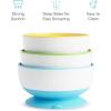 image:imageMunchkin Stay Put Munchkin Suction Baby Bowls with Lids  Dishes for Babies and Toddlers SelfFeeding Bowl Set for Kids 6 Months 3 Pack PinkPurple3pk BlueGreenYellow