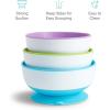 image:imageMunchkin Stay Put Munchkin Suction Baby Bowls with Lids  Dishes for Babies and Toddlers SelfFeeding Bowl Set for Kids 6 Months 3 Pack PinkPurple3pk BlueGreenPurple