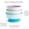 image:imageMunchkin Stay Put Munchkin Suction Baby Bowls with Lids  Dishes for Babies and Toddlers SelfFeeding Bowl Set for Kids 6 Months 3 Pack PinkPurple3pk BlueGreenPurple