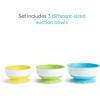 image:imageMunchkin Stay Put Munchkin Suction Baby Bowls with Lids  Dishes for Babies and Toddlers SelfFeeding Bowl Set for Kids 6 Months 3 Pack PinkPurple3pk BlueGreenYellow