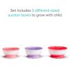 image:imageMunchkin Stay Put Munchkin Suction Baby Bowls with Lids  Dishes for Babies and Toddlers SelfFeeding Bowl Set for Kids 6 Months 3 Pack PinkPurple3pk with Lids PinkPurpleLight Pink