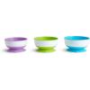 image:imageMunchkin Stay Put Munchkin Suction Baby Bowls with Lids  Dishes for Babies and Toddlers SelfFeeding Bowl Set for Kids 6 Months 3 Pack PinkPurple3pk BlueGreenPurple